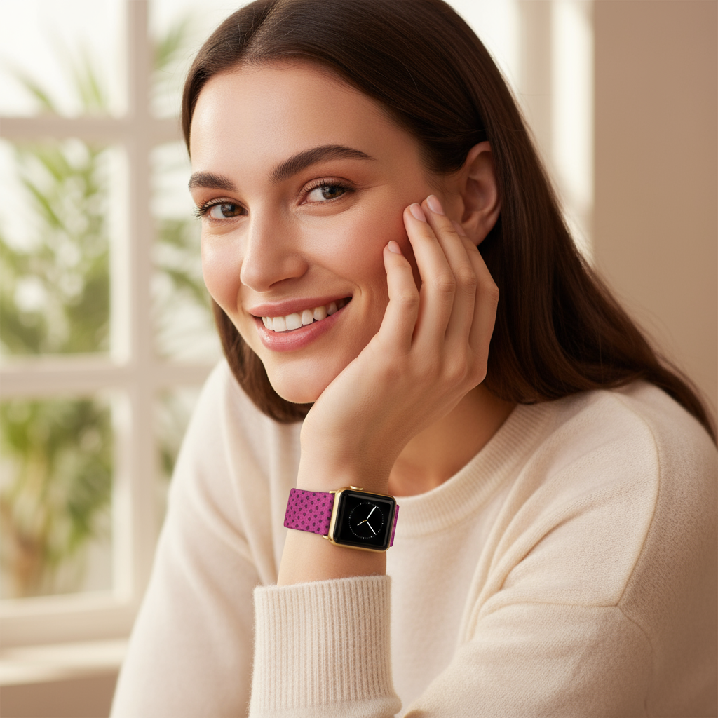 Zia Pattern Pink Watch Band