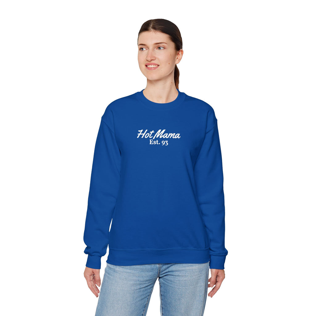 Hot Mama - Personalized Embroidery Crewneck Sweatshirt