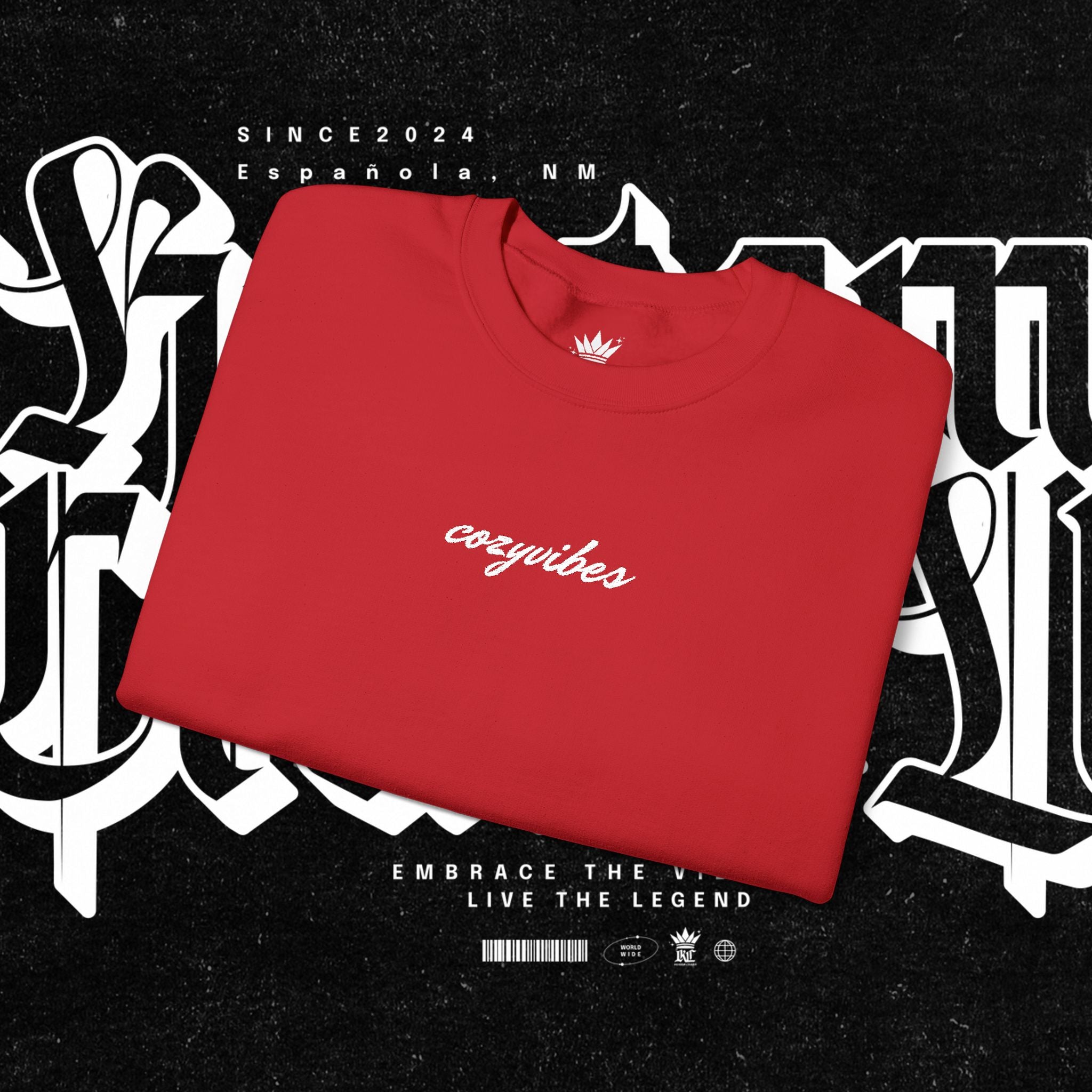 Cozy Vibes Embroidery Sweatshirt