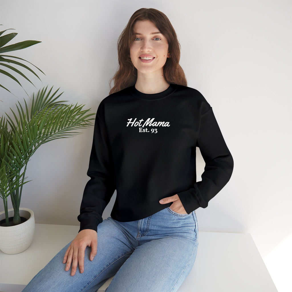 Hot Mama - Personalized Embroidery Crewneck Sweatshirt