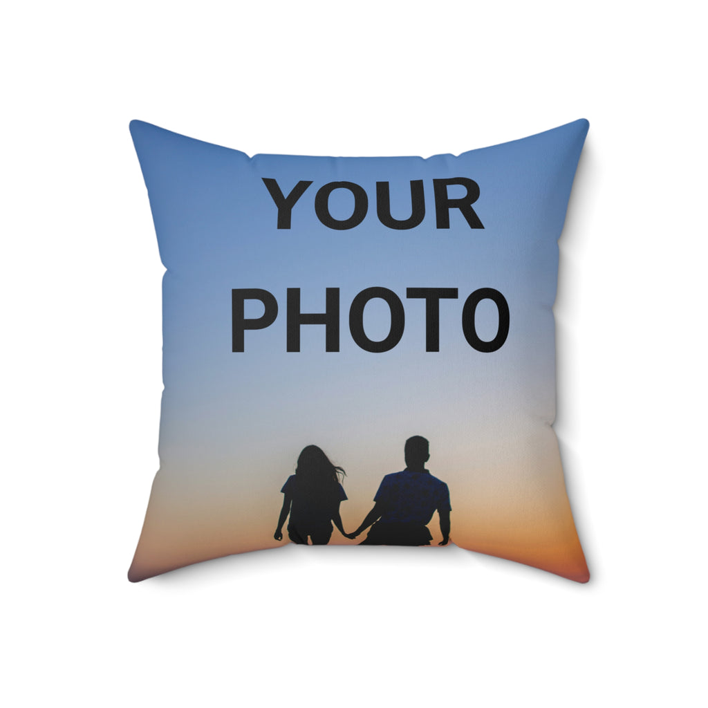 Custom Photo Throw Pillow — Personalized Pillow