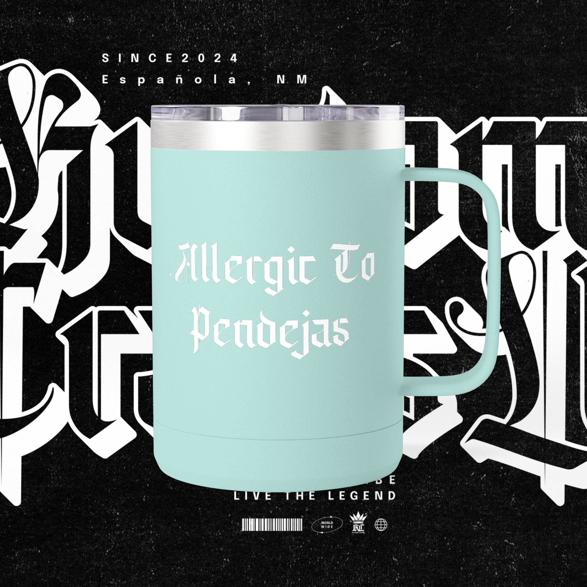 Allergic To Pendejas Coffee Mug Tumbler, 15oz