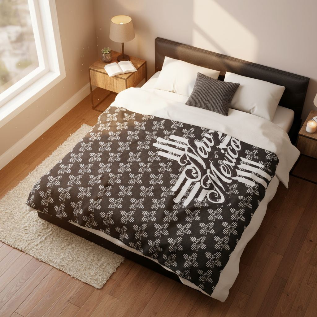 New Mexico Velveteen Plush Blanket
