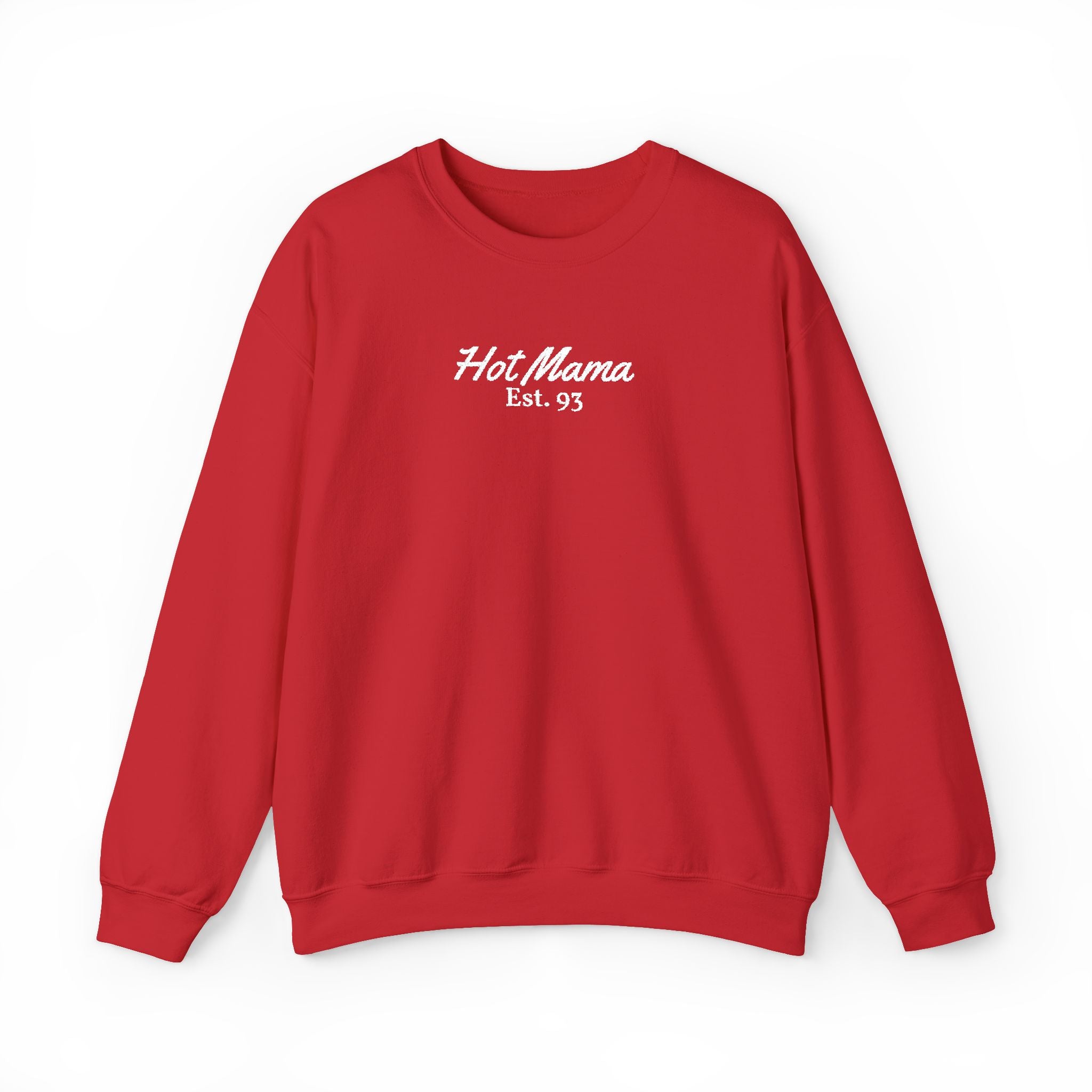 Hot Mama - Personalized Embroidery Crewneck Sweatshirt