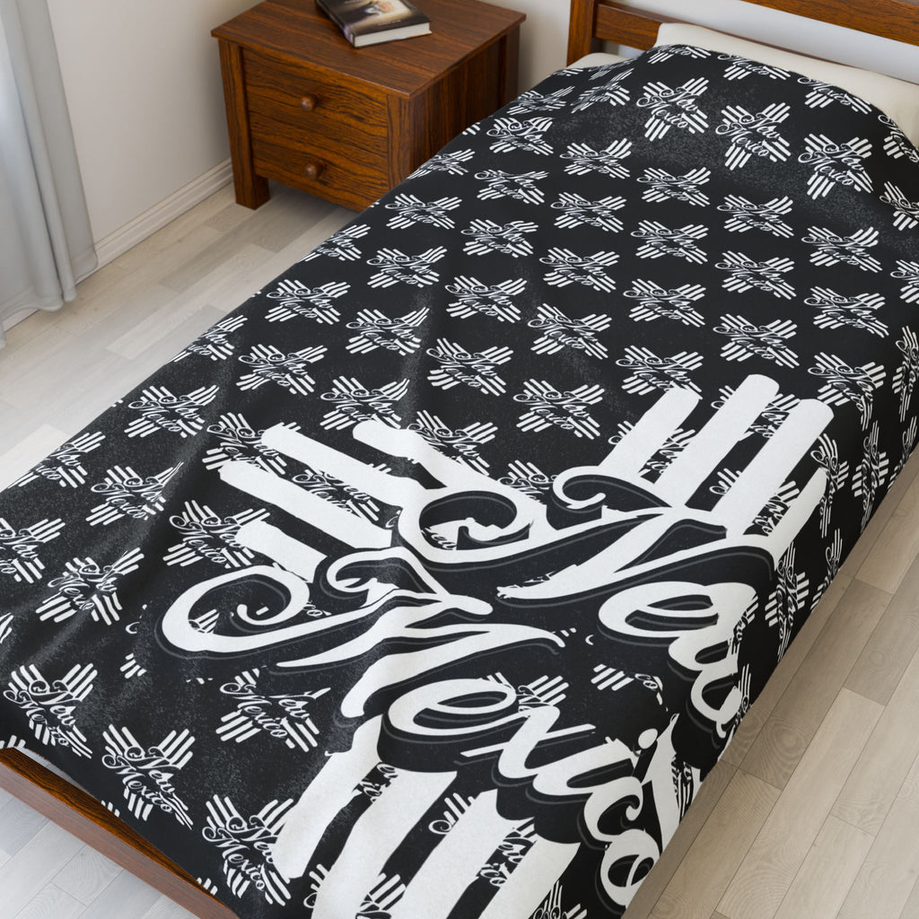 New Mexico Velveteen Plush Blanket
