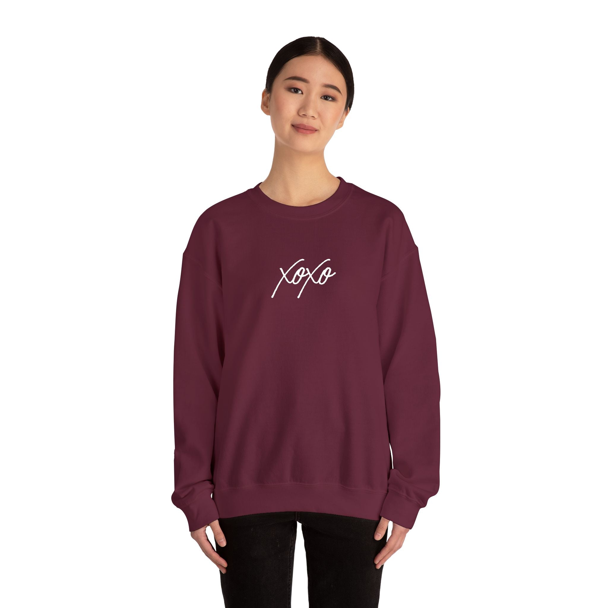 XOXO Embroidery Script Sweatshirt