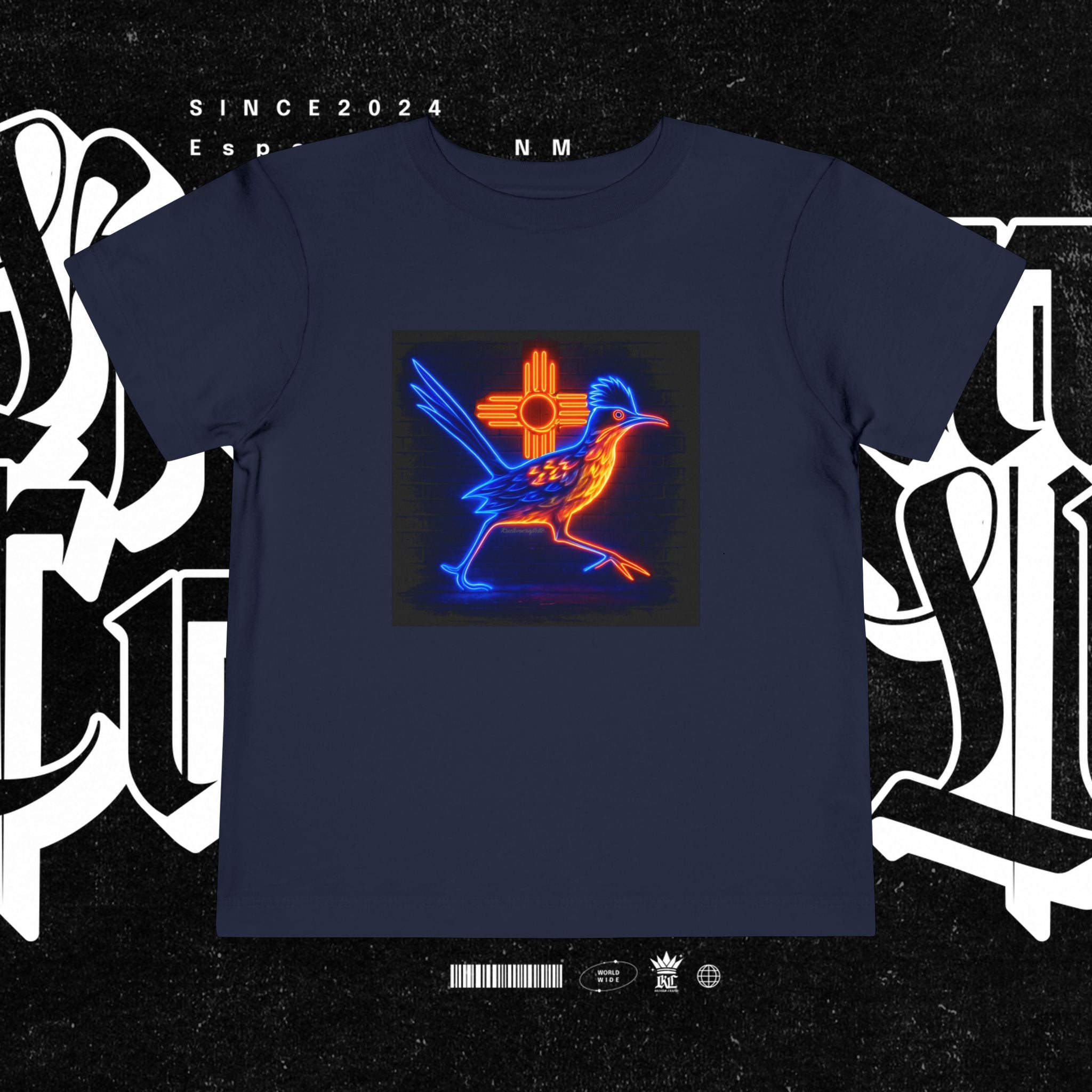 Neon Roadrunner New Mexico - Toddler Tee