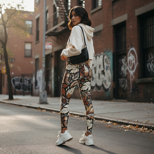 Autumn Leaf - High-Waist Leggings