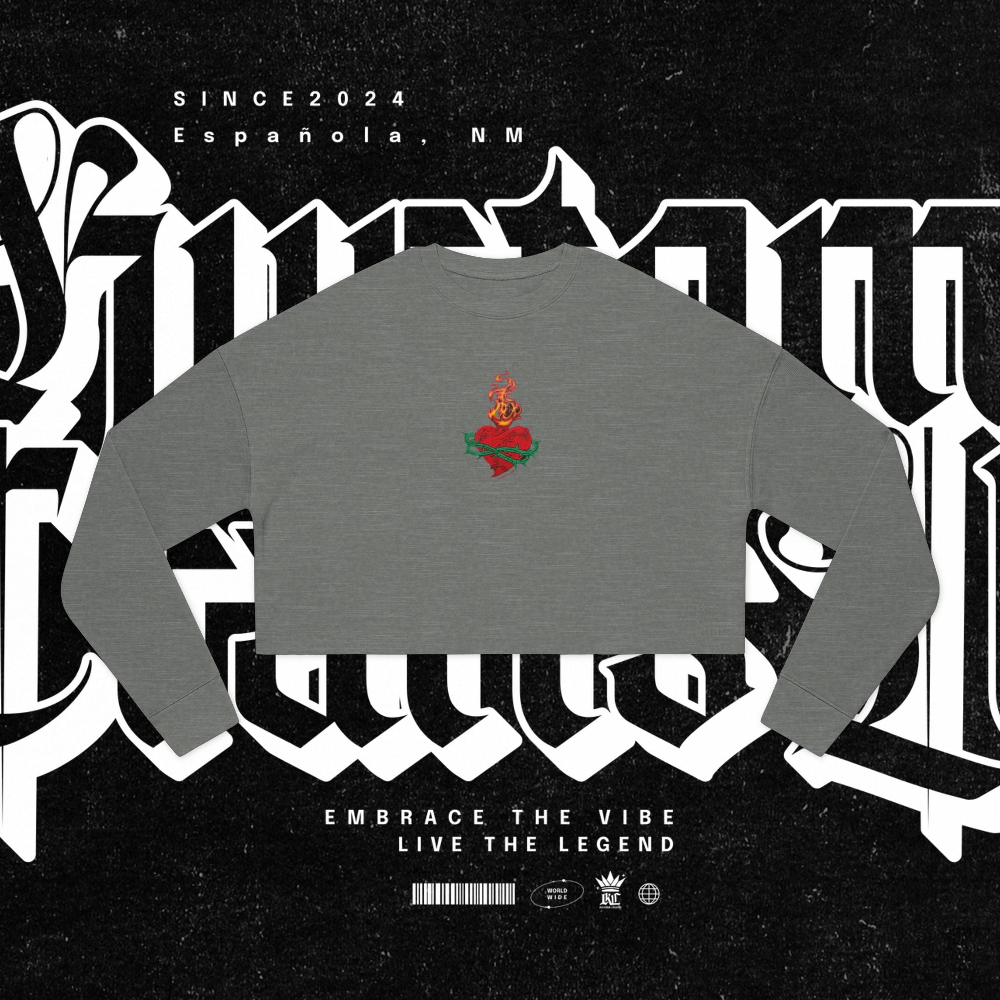 Sacred Heart Cropped Sweatshirt