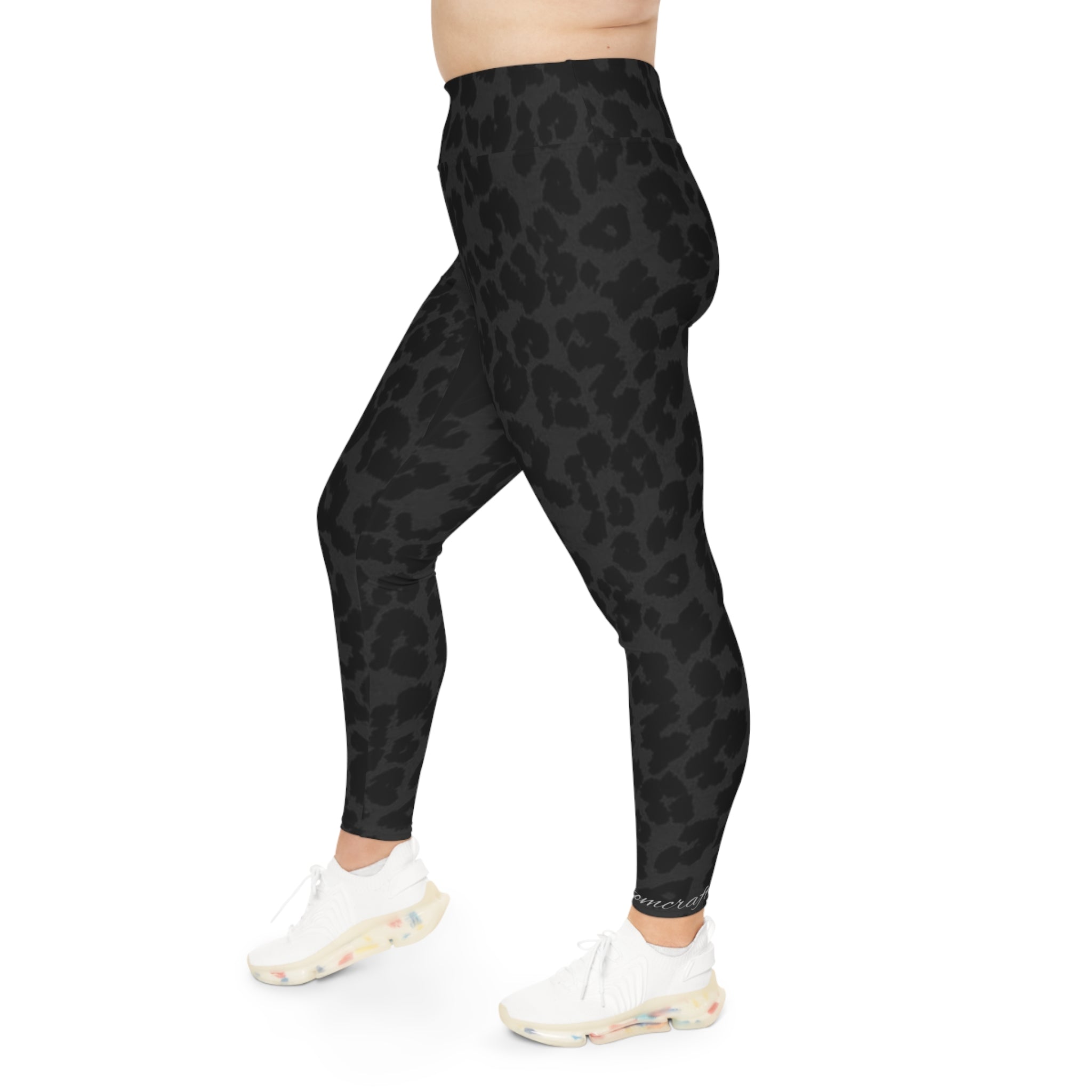Plus Size Leopard Print - Leggings