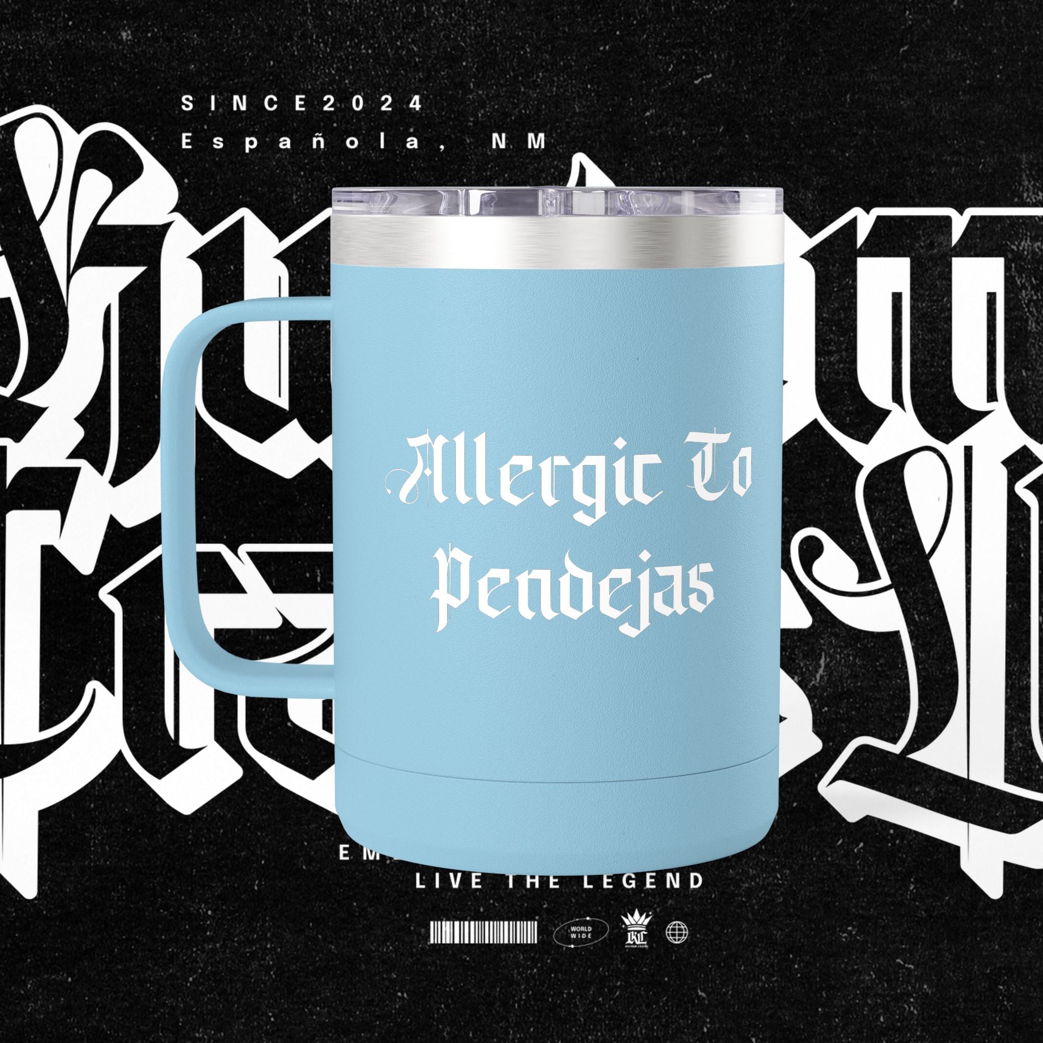 Allergic To Pendejas Coffee Mug Tumbler, 15oz