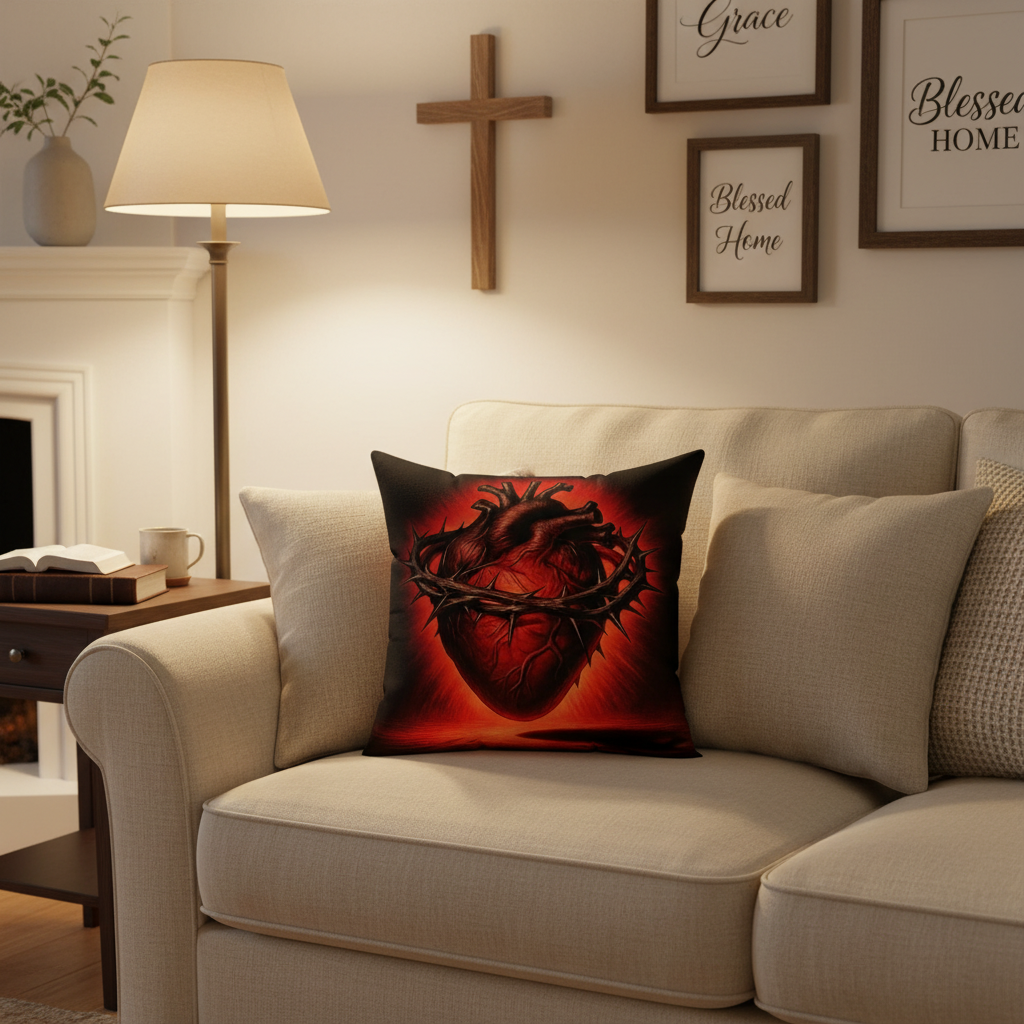 Sacred Heart Thorn Pillow