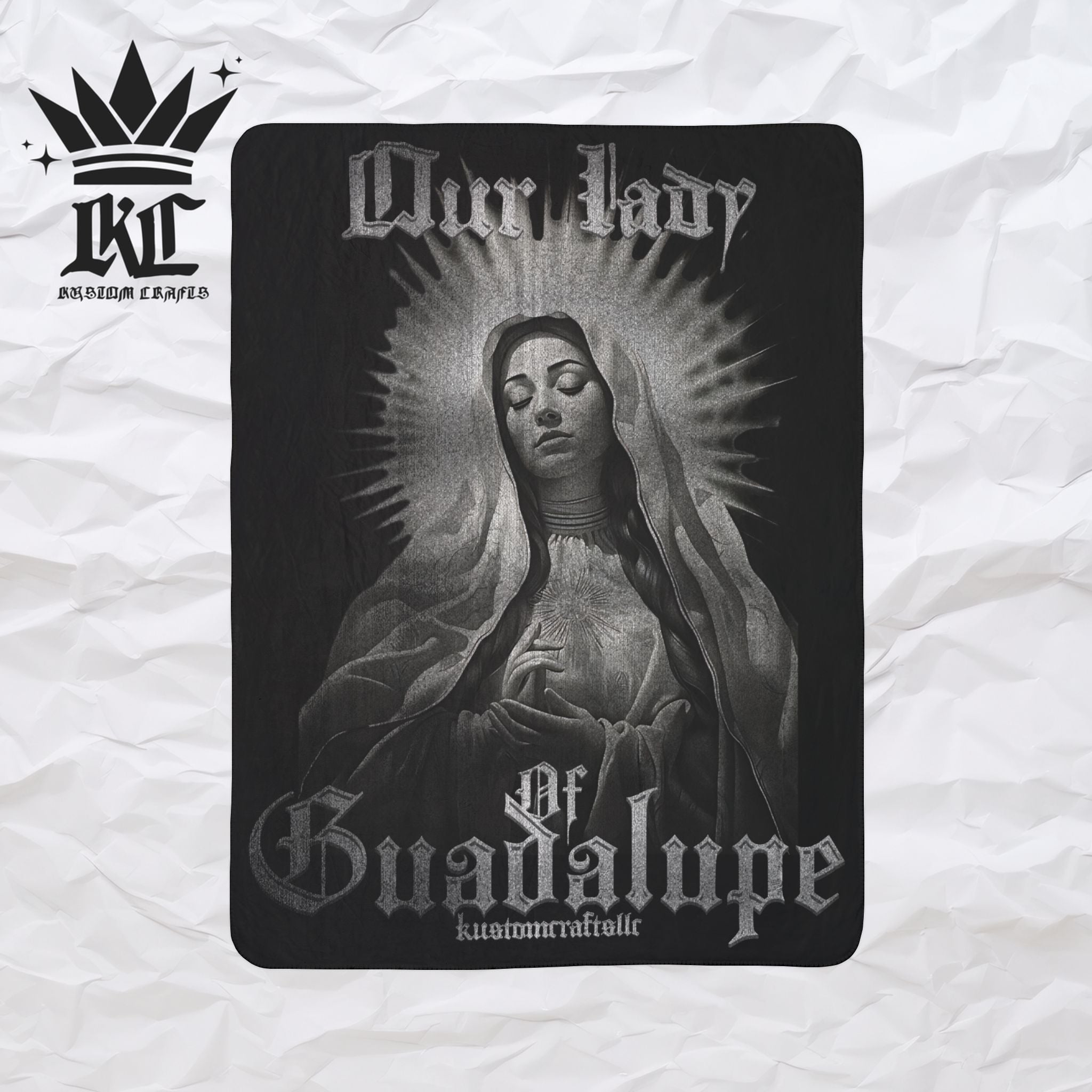 Our Lady of Guadalupe - Fleece Sherpa Blanket