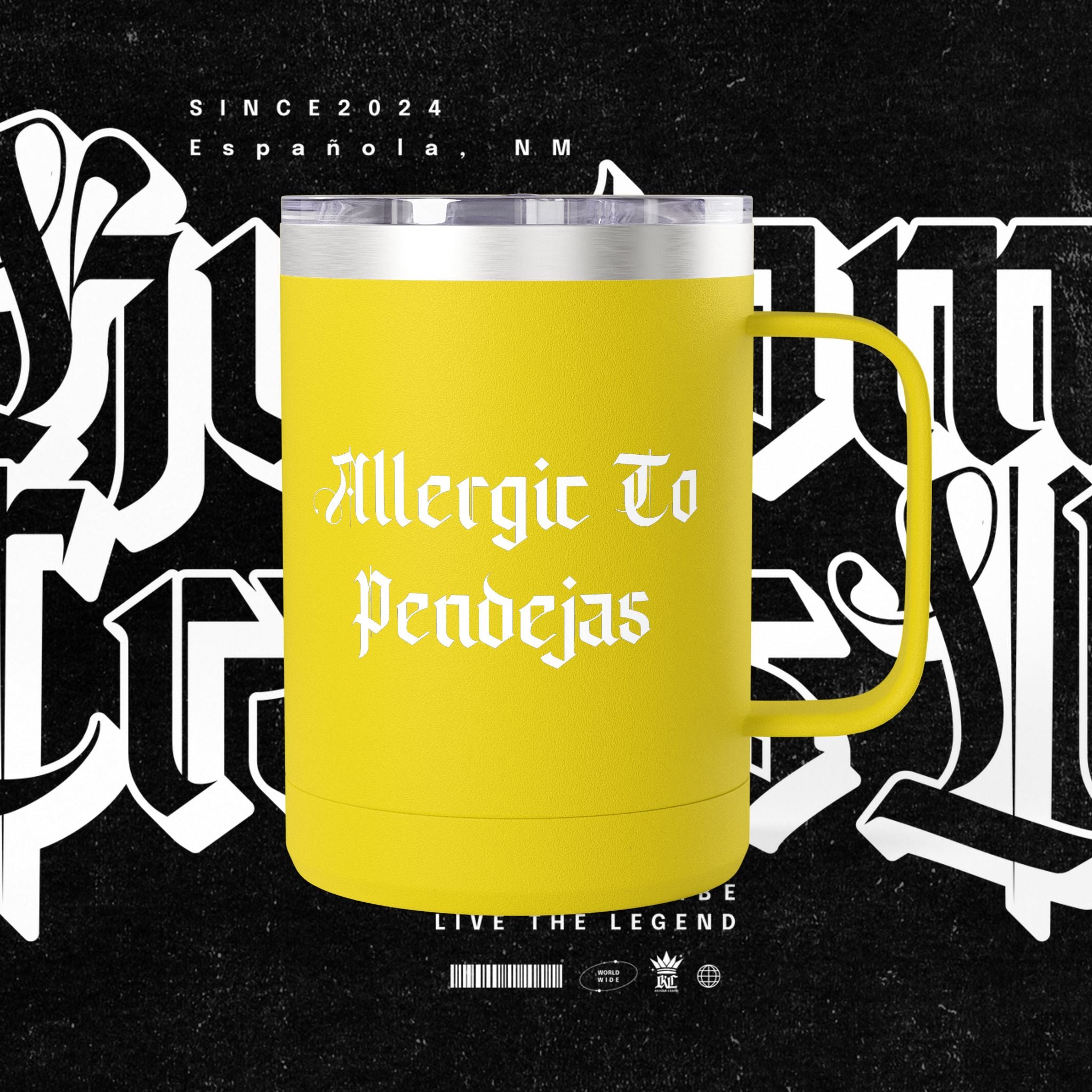 Allergic To Pendejas Coffee Mug Tumbler, 15oz