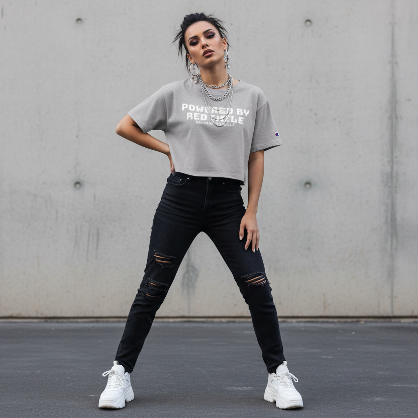 Powered by Red Chile - Women's Cropped T-Shirt