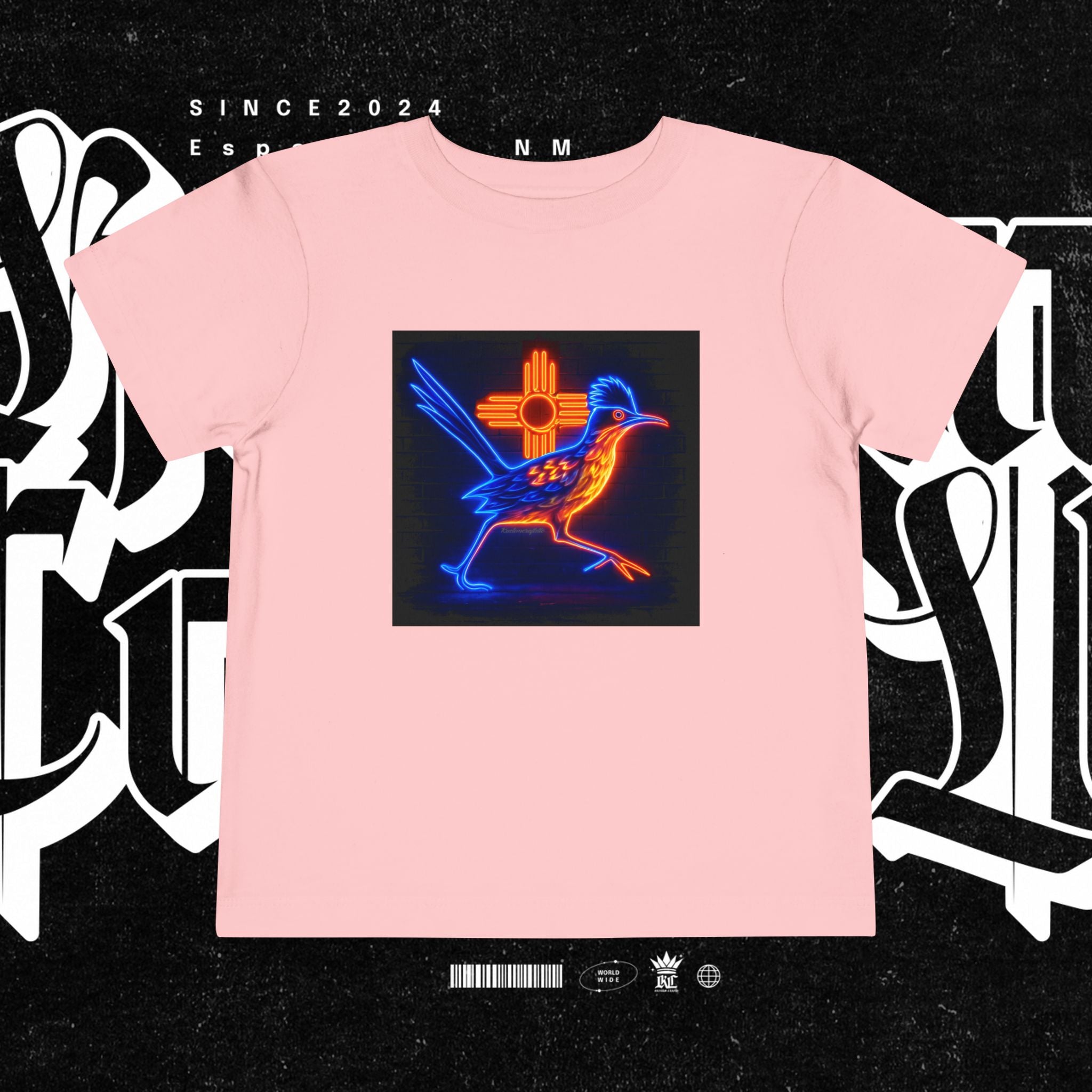 Neon Roadrunner New Mexico - Toddler Tee
