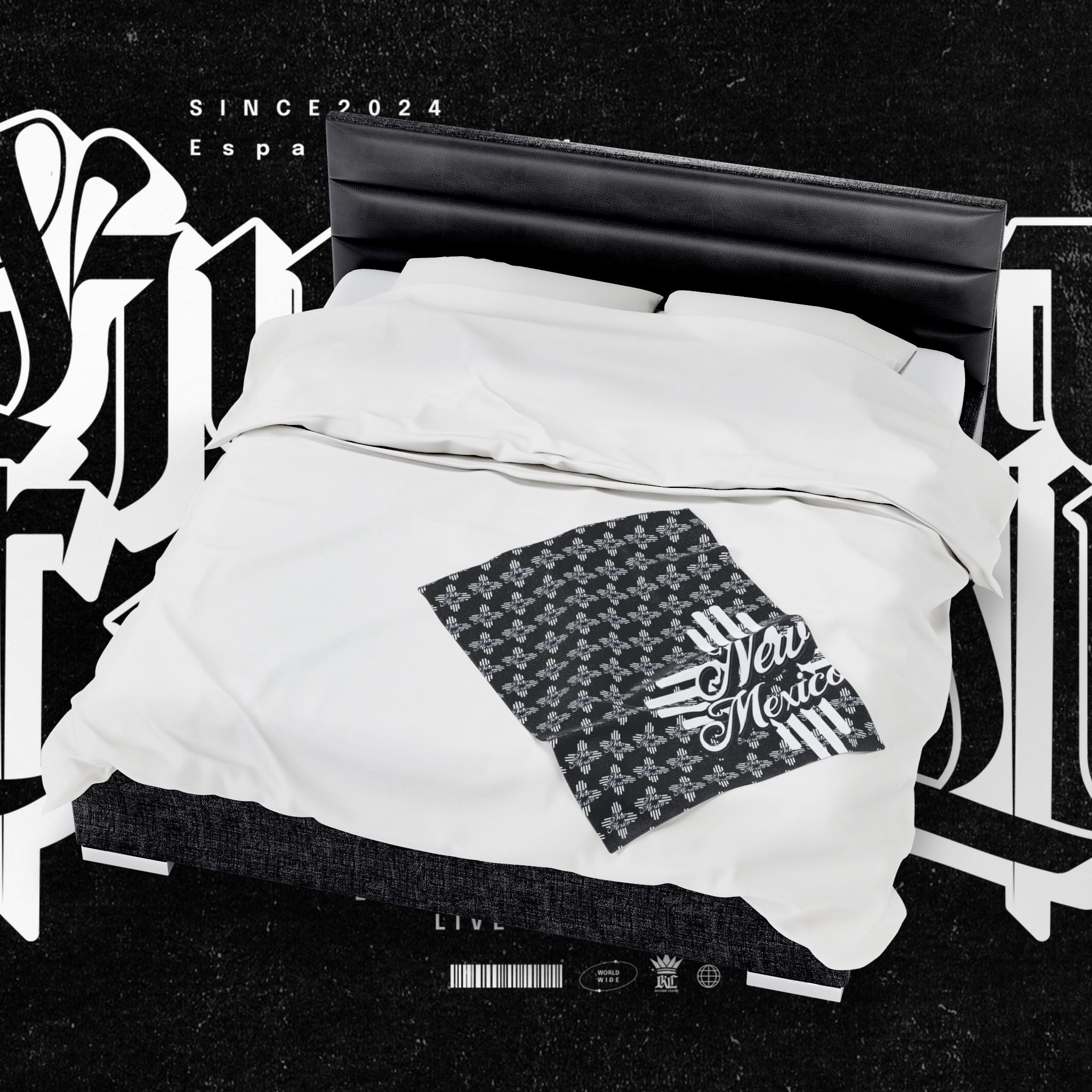 New Mexico Velveteen Plush Blanket