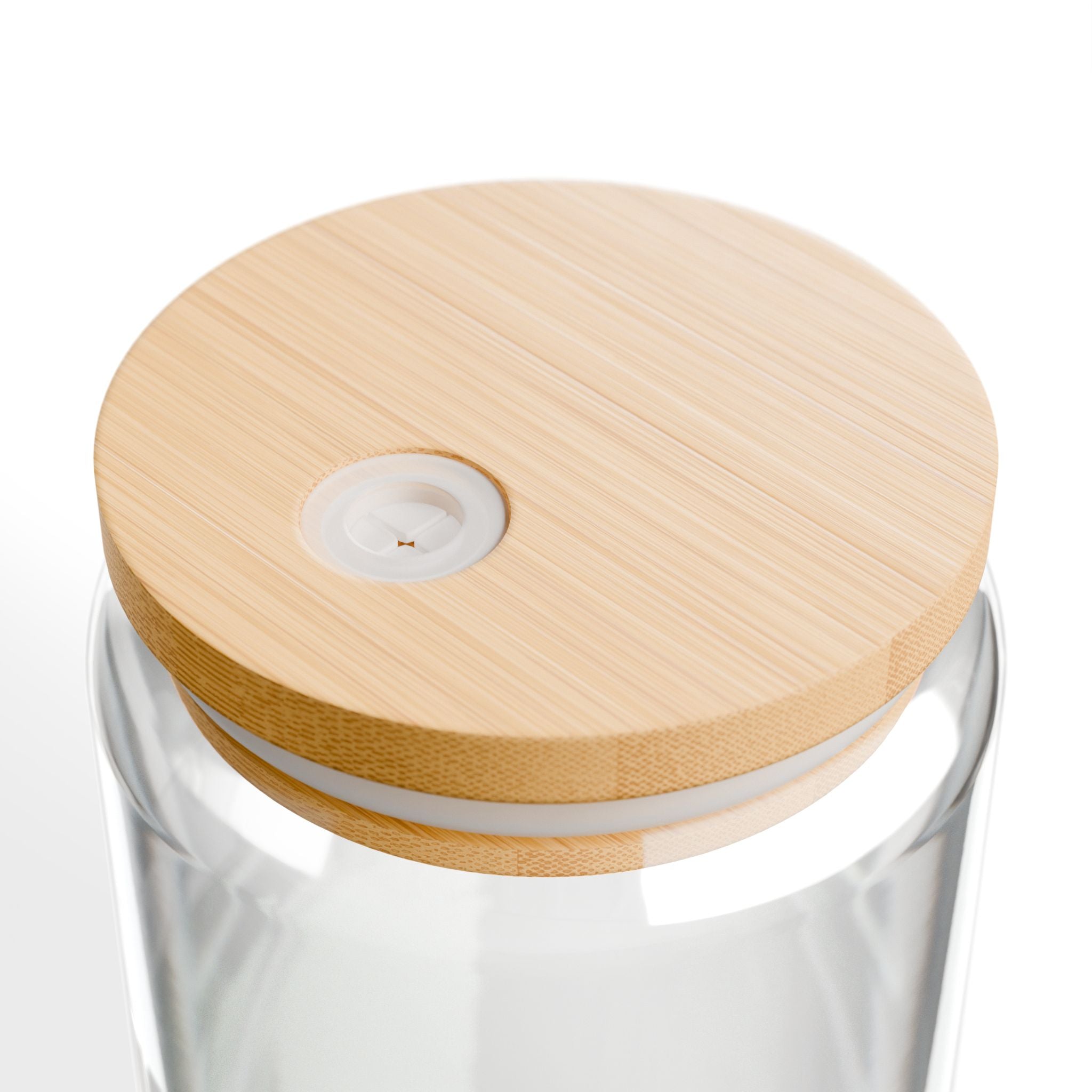 Glass Sipper Cup with Bamboo Lid & Straw — Personalized Text Design