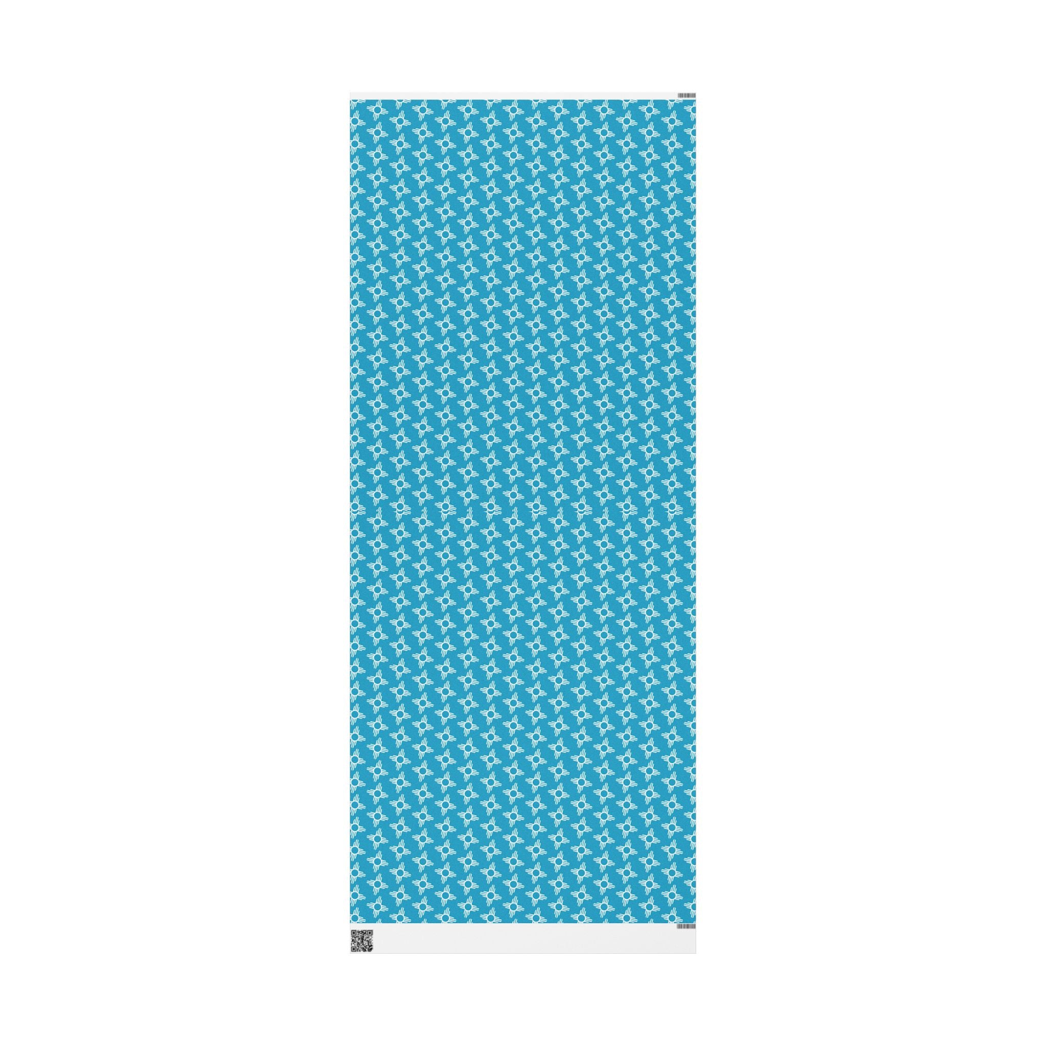 Zia Sun Pattern Wrapping Paper | Turquoise Southwestern Gift Wrap