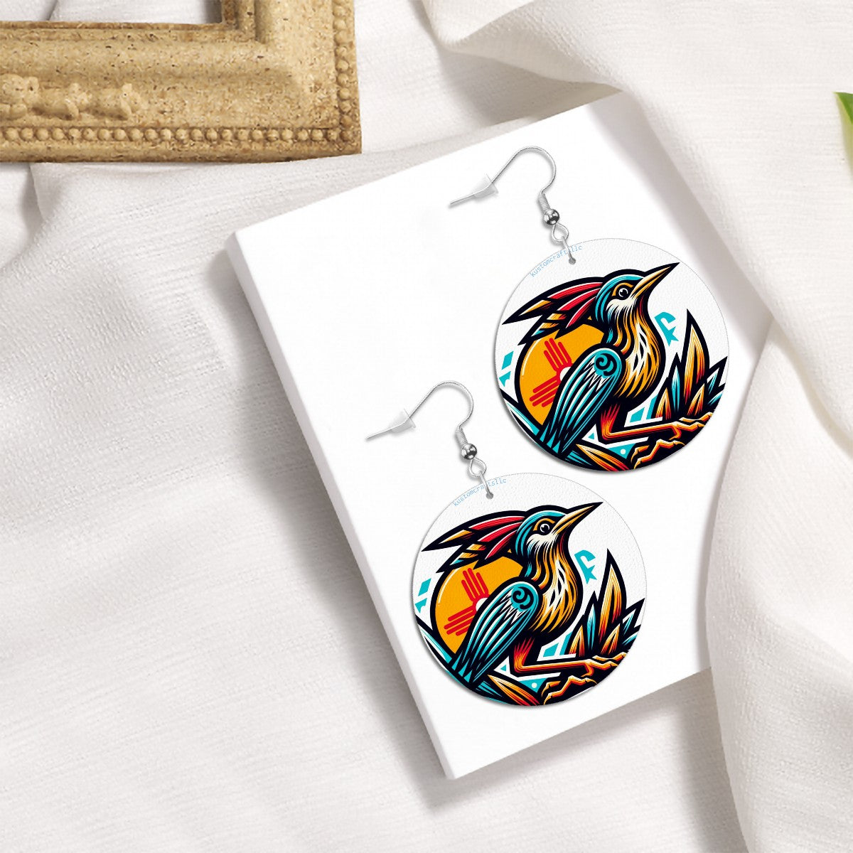 Roadrunner - Leather Round Earrings