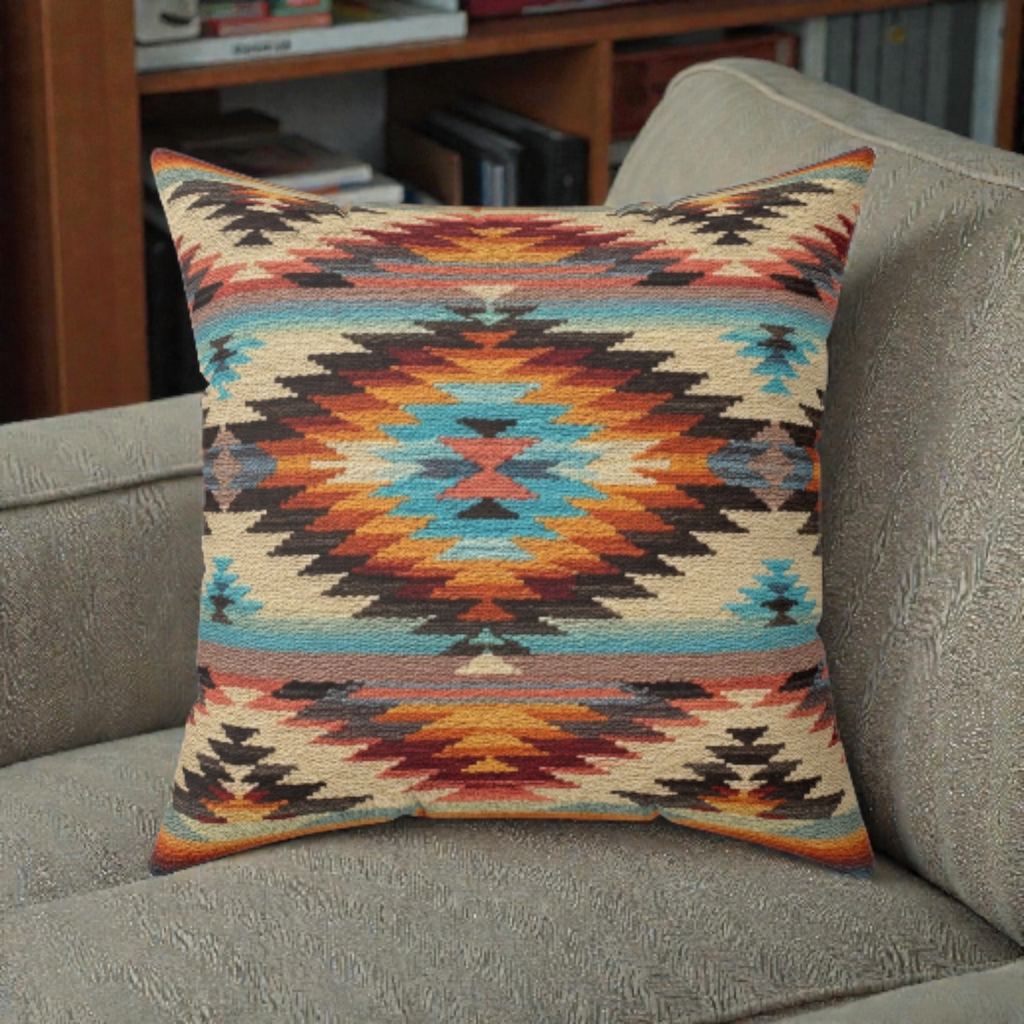 Southwestern - Faux Suede Square Pillow